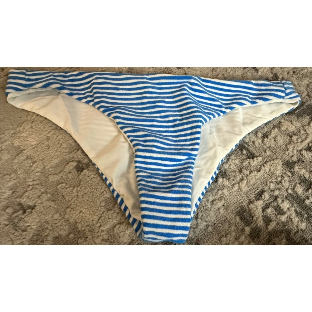Beach Bunny new w/out tags sample Striped Swimsuit Bottoms‎ Blue White Small